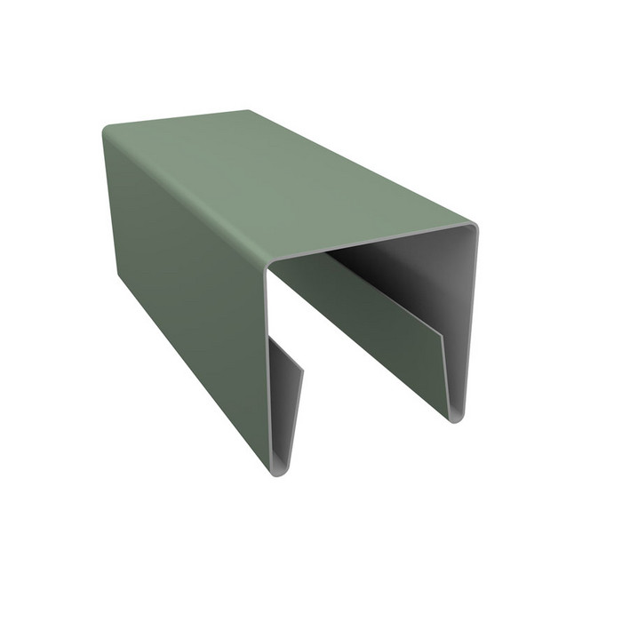 Планка П-образная заборная 20 0,45 PE с пленкой RAL 6019 бело-зеленый (2м)